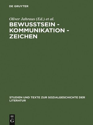 cover image of Bewußtsein – Kommunikation – Zeichen